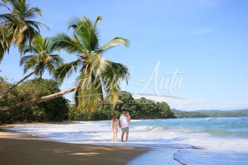 Costa Rica Family Portrait Puerto Viejo Punta Uva Beach