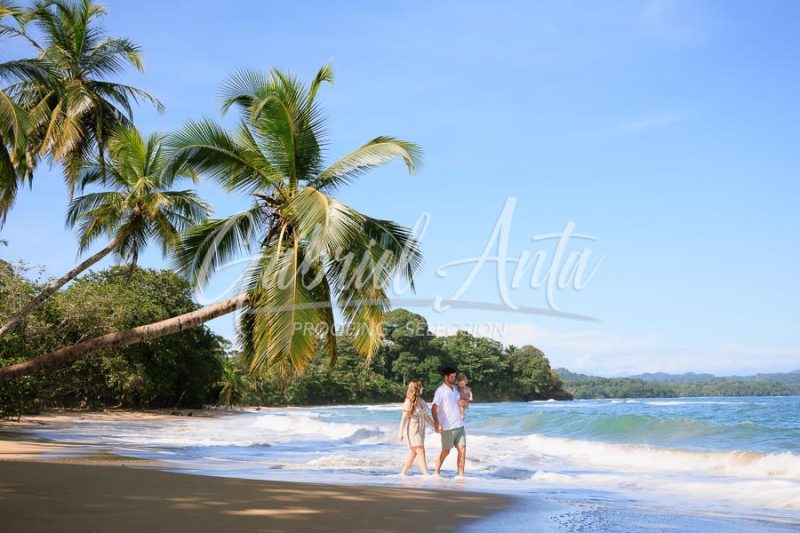 Costa Rica Family Portrait Puerto Viejo Punta Uva Beach