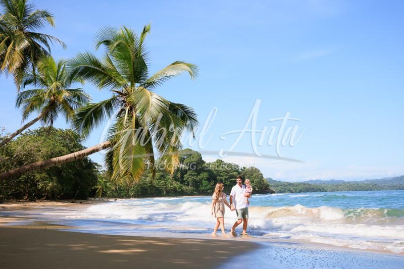 Costa Rica Family Portrait Puerto Viejo Punta Uva Beach