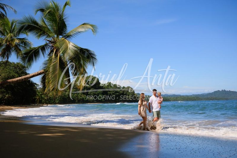 Costa Rica Family Portrait Puerto Viejo Punta Uva Beach