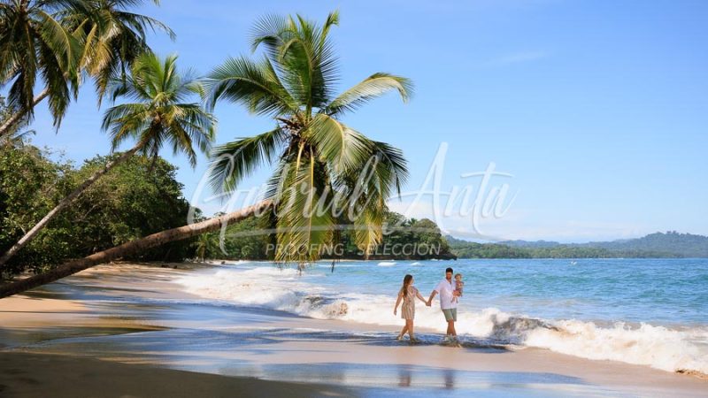 Costa Rica Family Portrait Puerto Viejo Punta Uva Beach