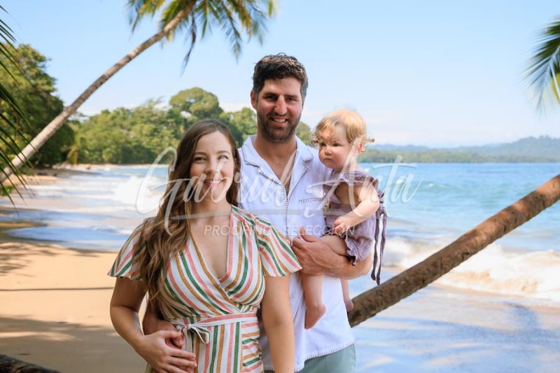 Costa Rica Family Portrait Puerto Viejo Punta Uva Beach