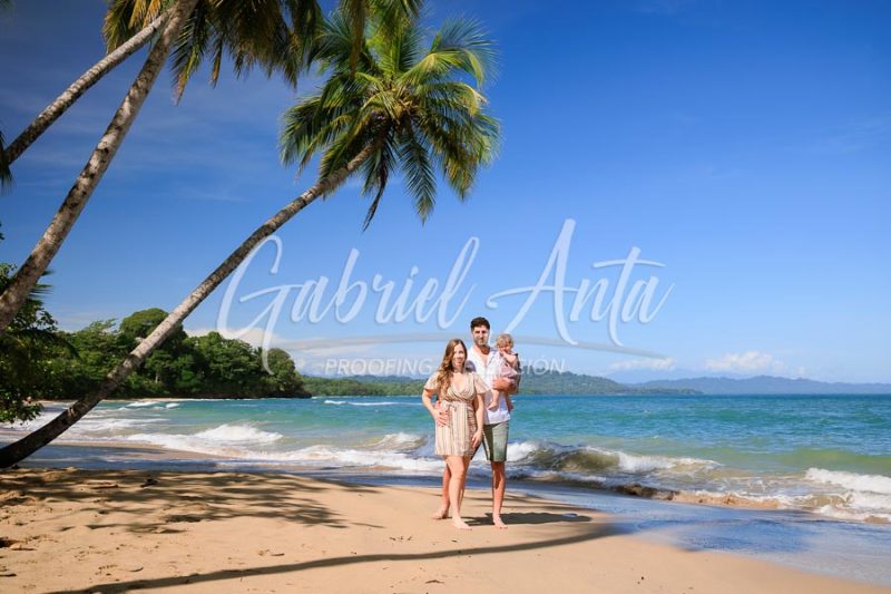 Costa Rica Family Portrait Puerto Viejo Punta Uva Beach