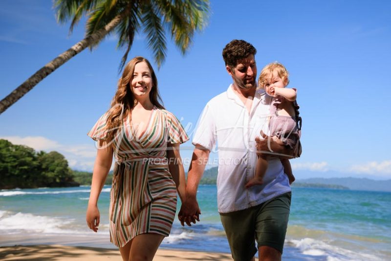 Costa Rica Family Portrait Puerto Viejo Punta Uva Beach