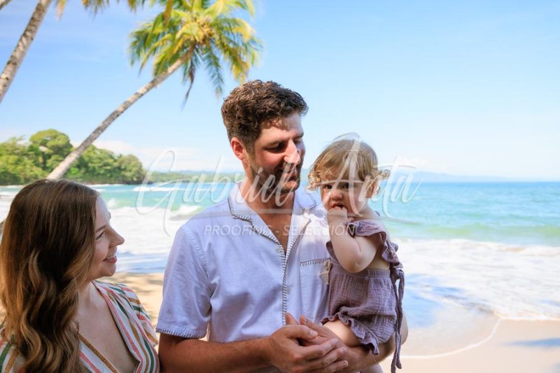 Costa Rica Family Portrait Puerto Viejo Punta Uva Beach