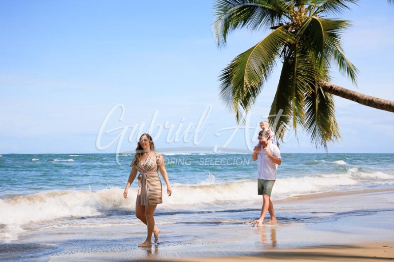 Costa Rica Family Portrait Puerto Viejo Punta Uva Beach