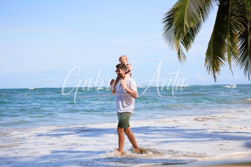 Costa Rica Family Portrait Puerto Viejo Punta Uva Beach