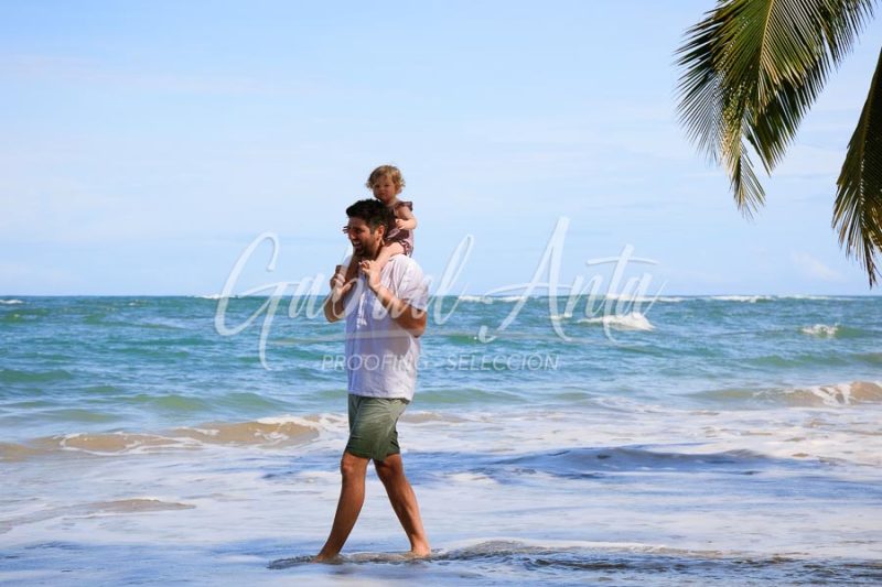 Costa Rica Family Portrait Puerto Viejo Punta Uva Beach