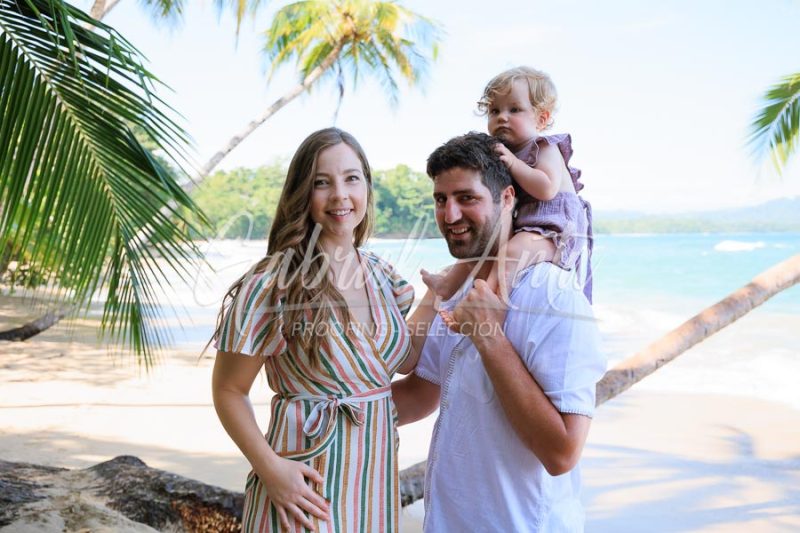 Costa Rica Family Portrait Puerto Viejo Punta Uva Beach