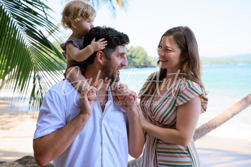 Costa Rica Family Portrait Puerto Viejo Punta Uva Beach