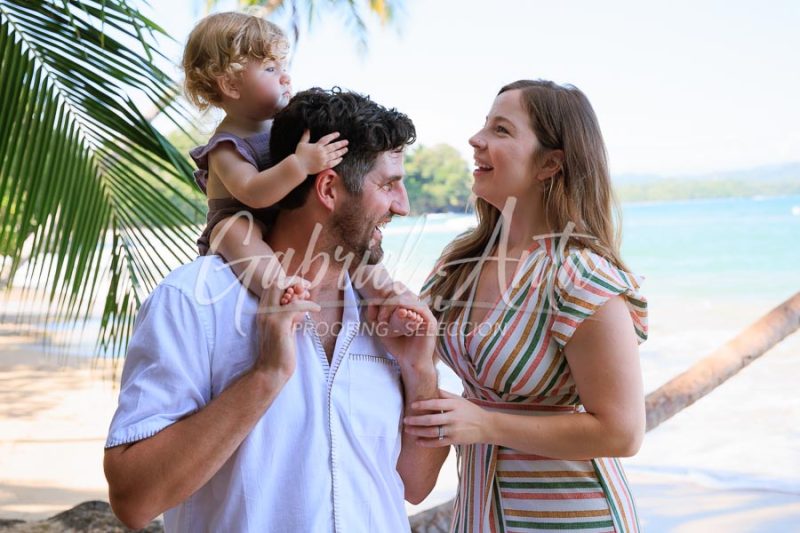 Costa Rica Family Portrait Puerto Viejo Punta Uva Beach