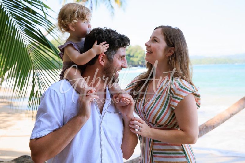 Costa Rica Family Portrait Puerto Viejo Punta Uva Beach