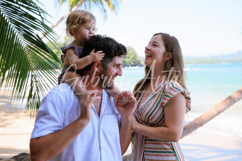 Costa Rica Family Portrait Puerto Viejo Punta Uva Beach