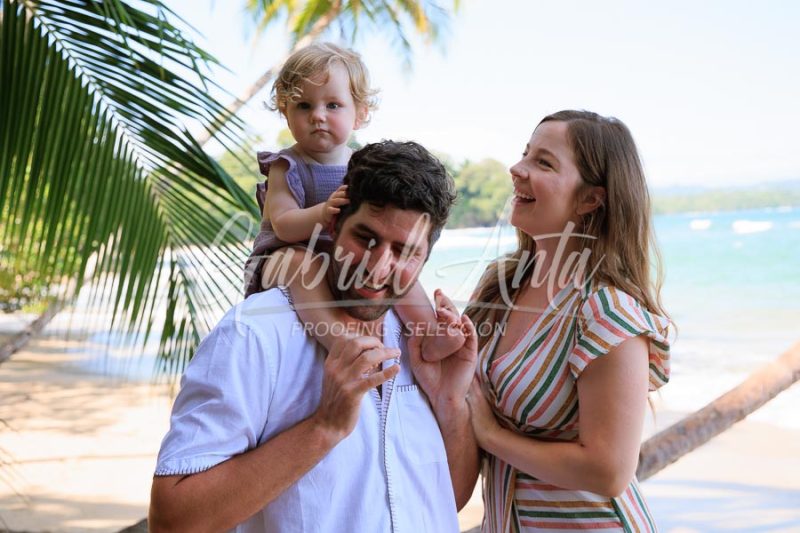 Costa Rica Family Portrait Puerto Viejo Punta Uva Beach
