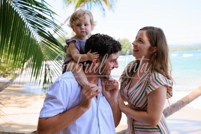 Costa Rica Family Portrait Puerto Viejo Punta Uva Beach