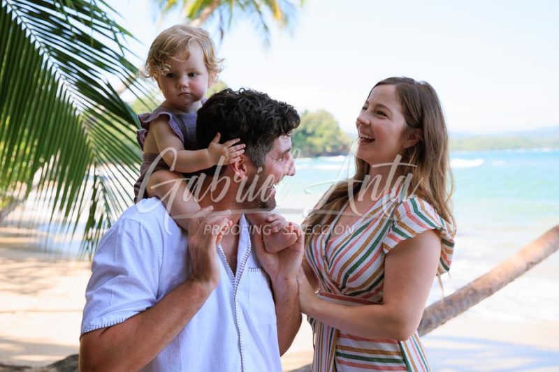 Costa Rica Family Portrait Puerto Viejo Punta Uva Beach