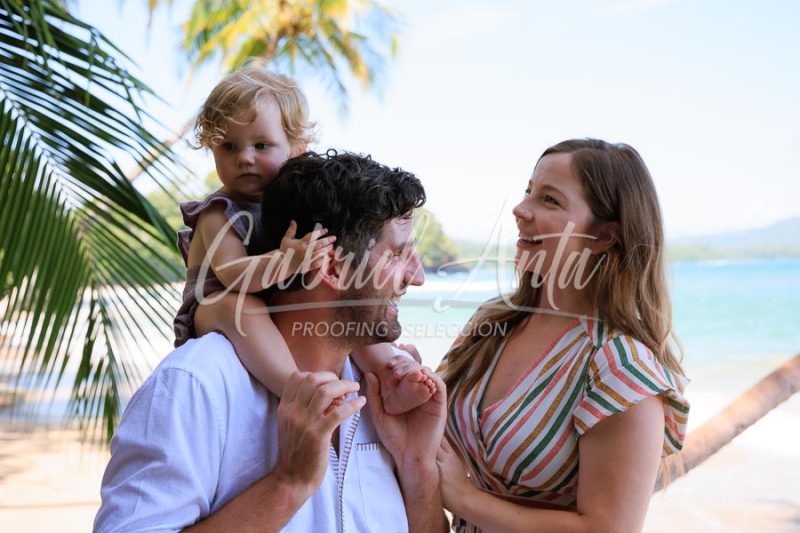 Costa Rica Family Portrait Puerto Viejo Punta Uva Beach
