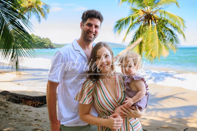 Costa Rica Family Portrait Puerto Viejo Punta Uva Beach