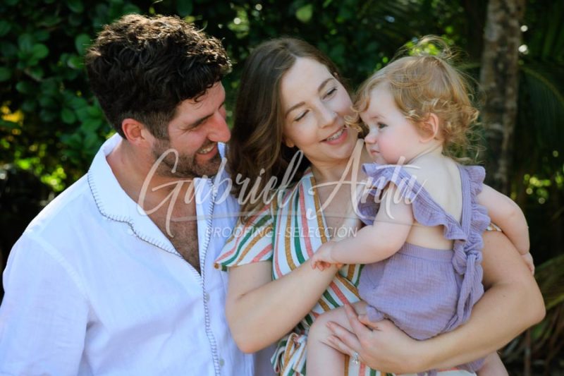 Costa Rica Family Portrait Puerto Viejo Punta Uva Beach