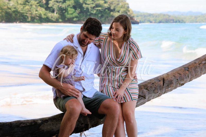 Costa Rica Family Portrait Puerto Viejo Punta Uva Beach