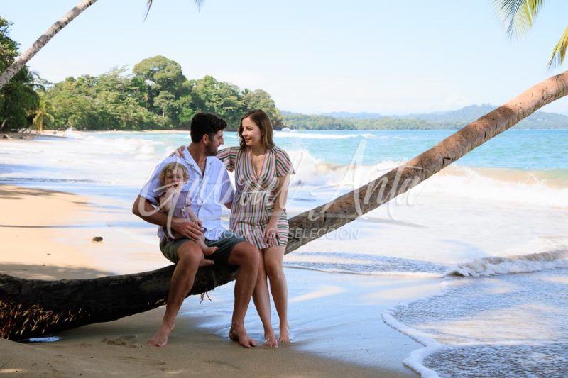 Costa Rica Family Portrait Puerto Viejo Punta Uva Beach