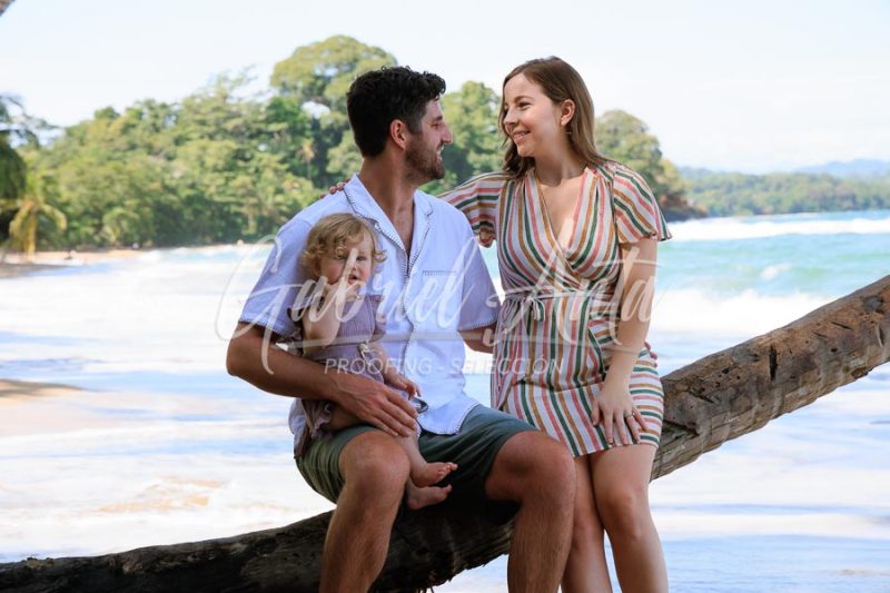 Costa Rica Family Portrait Puerto Viejo Punta Uva Beach