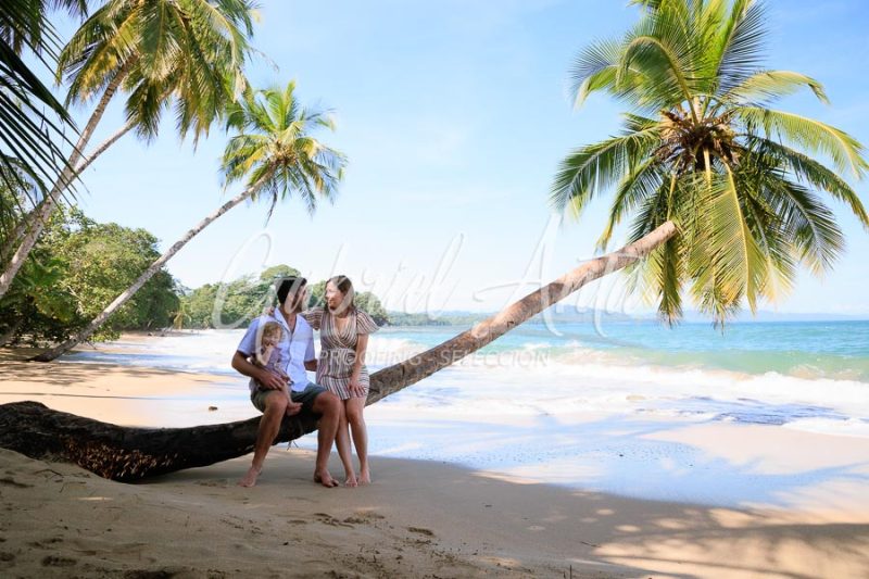 Costa Rica Family Portrait Puerto Viejo Punta Uva Beach