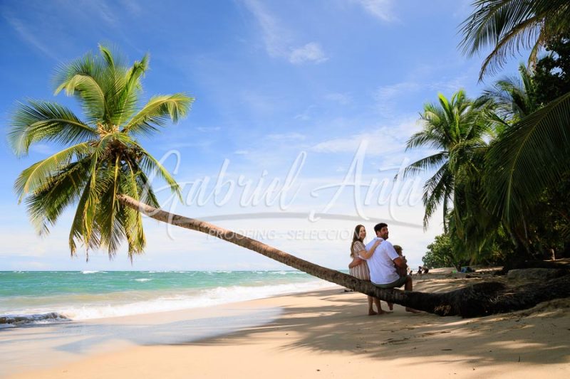 Costa Rica Family Portrait Puerto Viejo Punta Uva Beach