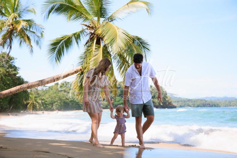 Costa Rica Family Portrait Puerto Viejo Punta Uva Beach