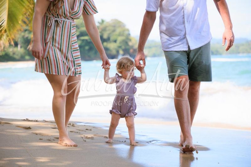 Costa Rica Family Portrait Puerto Viejo Punta Uva Beach