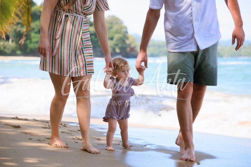 Costa Rica Family Portrait Puerto Viejo Punta Uva Beach