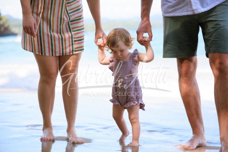 Costa Rica Family Portrait Puerto Viejo Punta Uva Beach