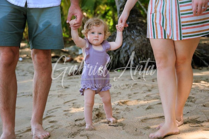 Costa Rica Family Portrait Puerto Viejo Punta Uva Beach