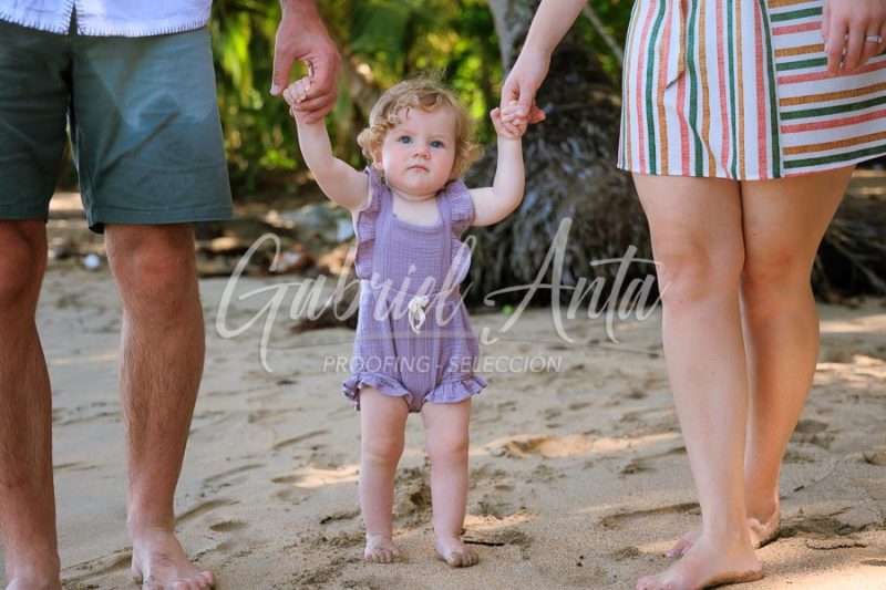 Costa Rica Family Portrait Puerto Viejo Punta Uva Beach