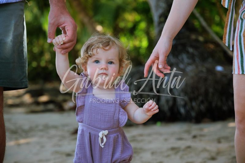 Costa Rica Family Portrait Puerto Viejo Punta Uva Beach