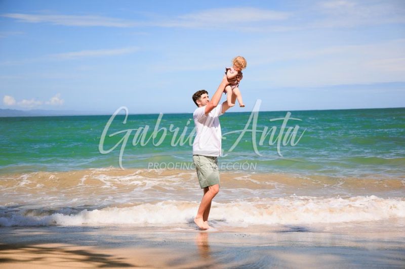 Costa Rica Family Portrait Puerto Viejo Punta Uva Beach