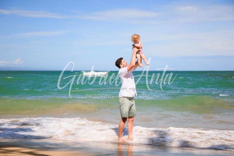 Costa Rica Family Portrait Puerto Viejo Punta Uva Beach