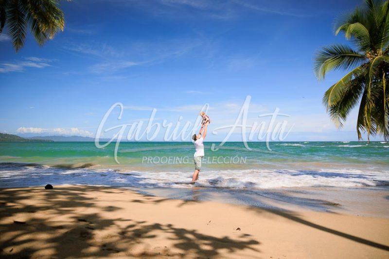 Costa Rica Family Portrait Puerto Viejo Punta Uva Beach