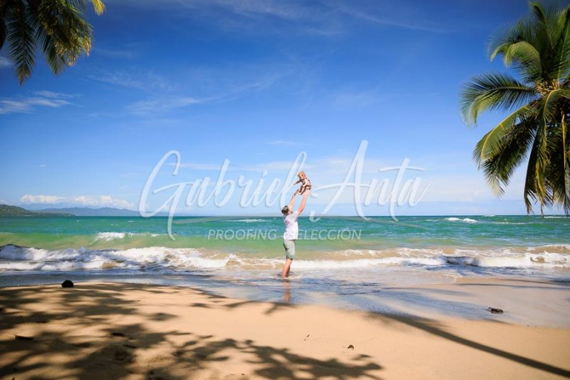 Costa Rica Family Portrait Puerto Viejo Punta Uva Beach