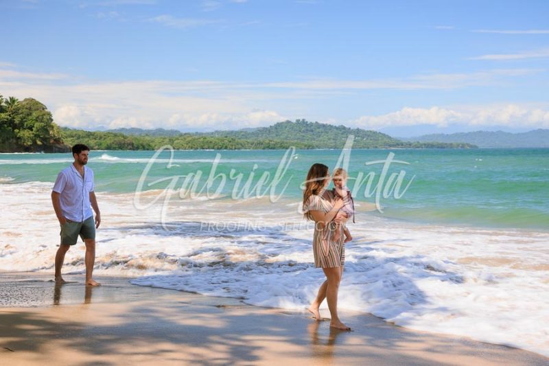 Costa Rica Family Portrait Puerto Viejo Punta Uva Beach