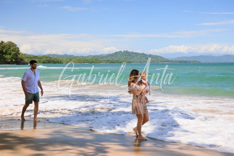 Costa Rica Family Portrait Puerto Viejo Punta Uva Beach