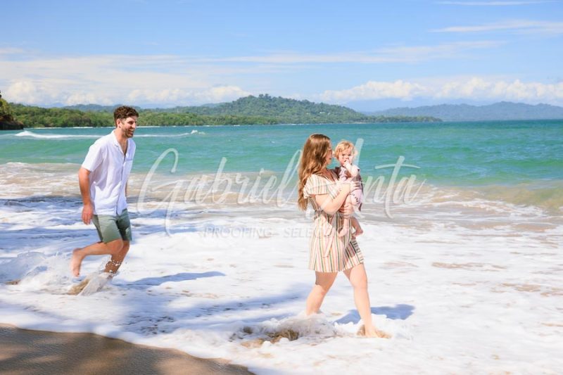 Costa Rica Family Portrait Puerto Viejo Punta Uva Beach