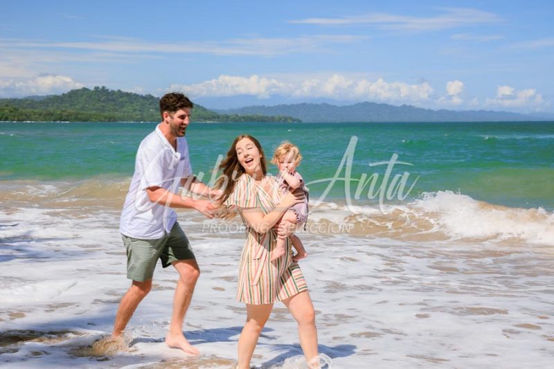 Costa Rica Family Portrait Puerto Viejo Punta Uva Beach