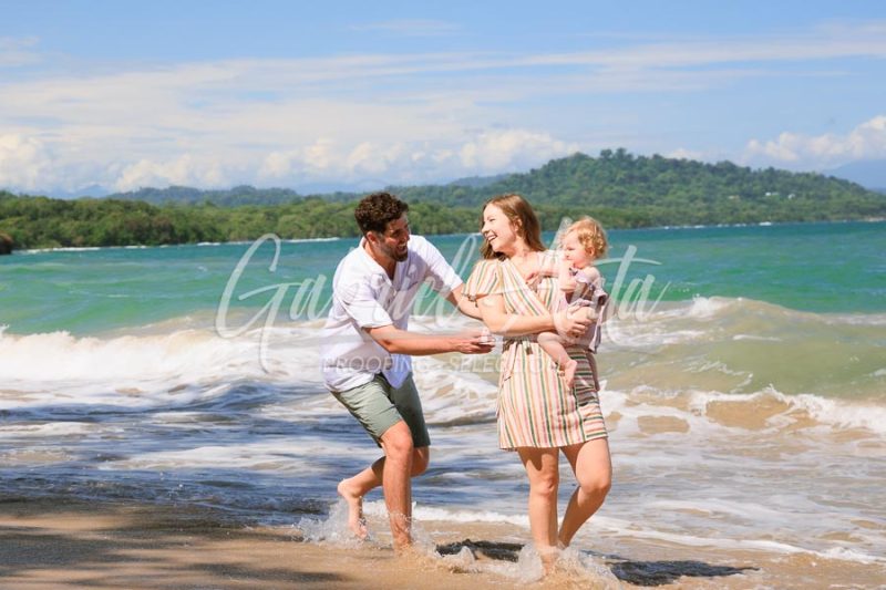 Costa Rica Family Portrait Puerto Viejo Punta Uva Beach