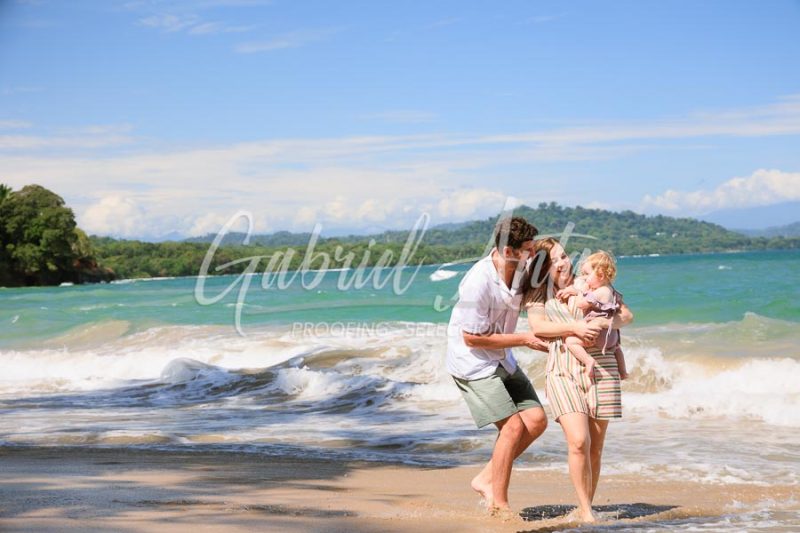 Costa Rica Family Portrait Puerto Viejo Punta Uva Beach