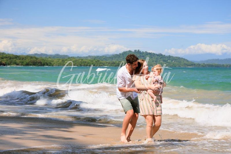 Costa Rica Family Portrait Puerto Viejo Punta Uva Beach