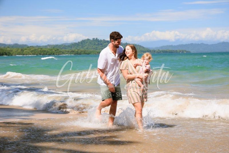 Costa Rica Family Portrait Puerto Viejo Punta Uva Beach