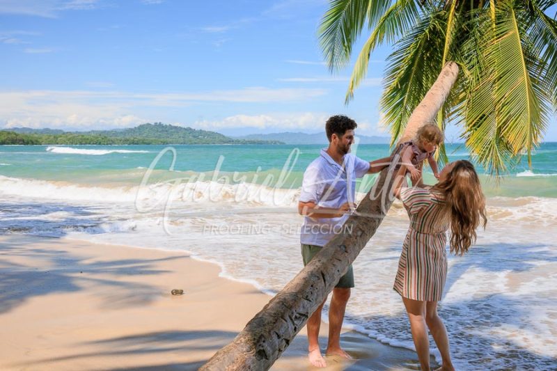 Costa Rica Family Portrait Puerto Viejo Punta Uva Beach