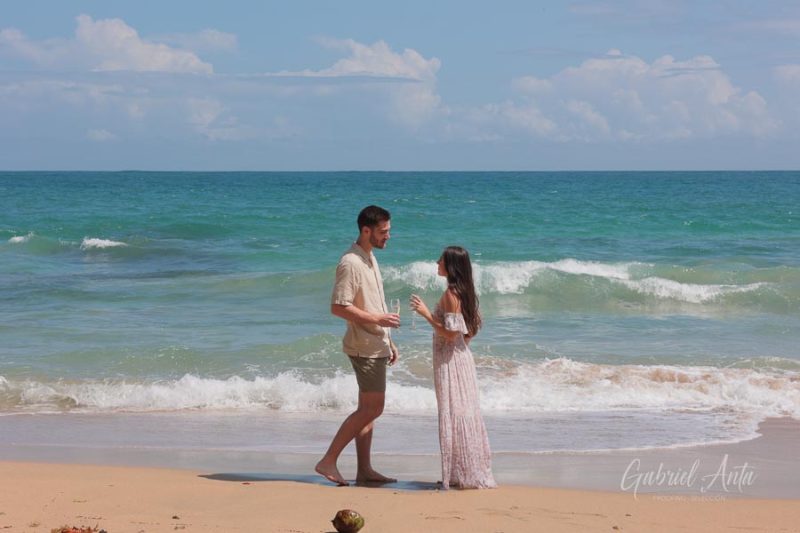Marriage Proposal in Costa Rica - Punta Uva Beach