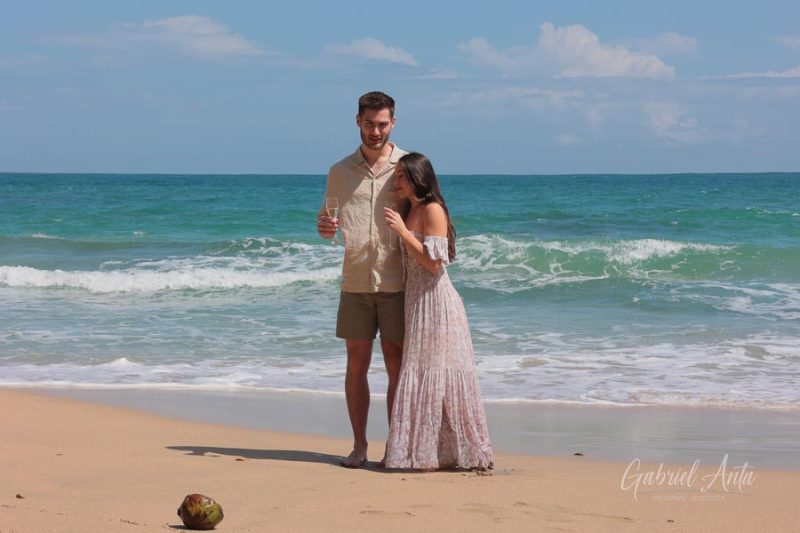 Marriage Proposal in Costa Rica - Punta Uva Beach
